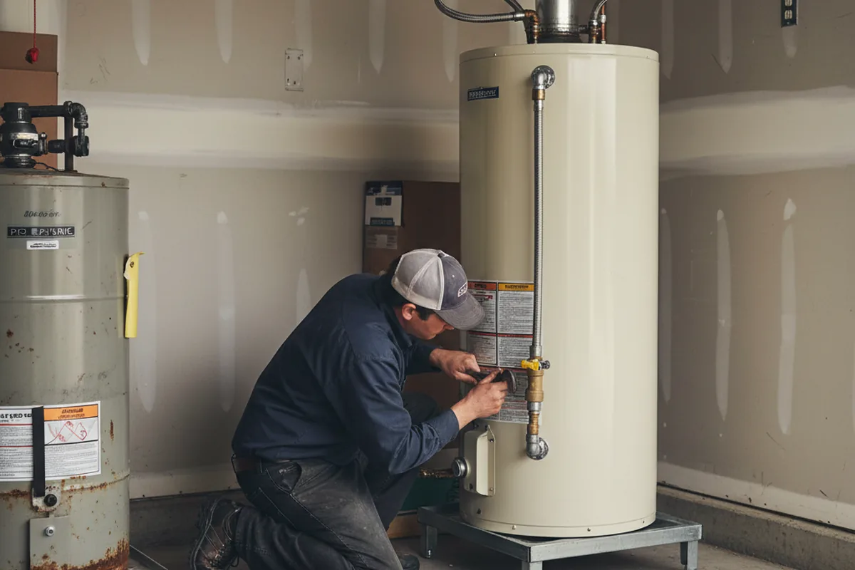 Water heater and shutoff valve replacement in Kahlotus